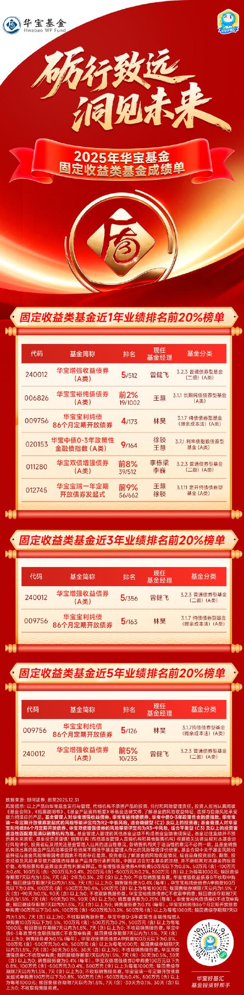 2025年华宝基金主动权益和大固收绩优产品成绩单